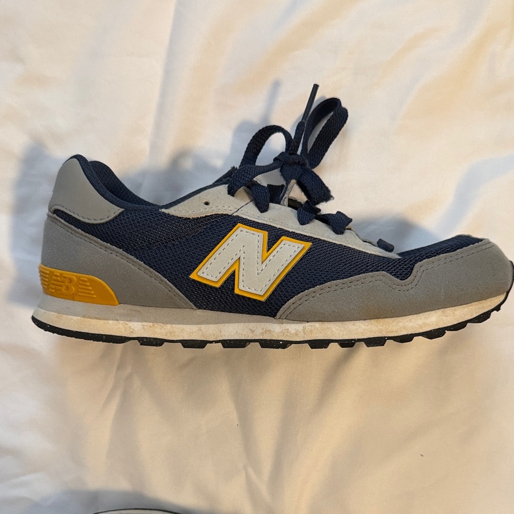New Balance Kids' Sneakers in Navy, Gray, and Yellow
